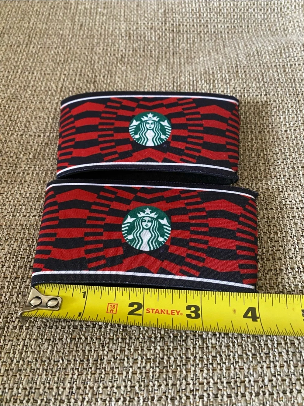 Starbucks Red and Black Logo Sleeves  - Set of 2